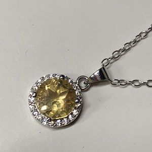 925 citrine pendant